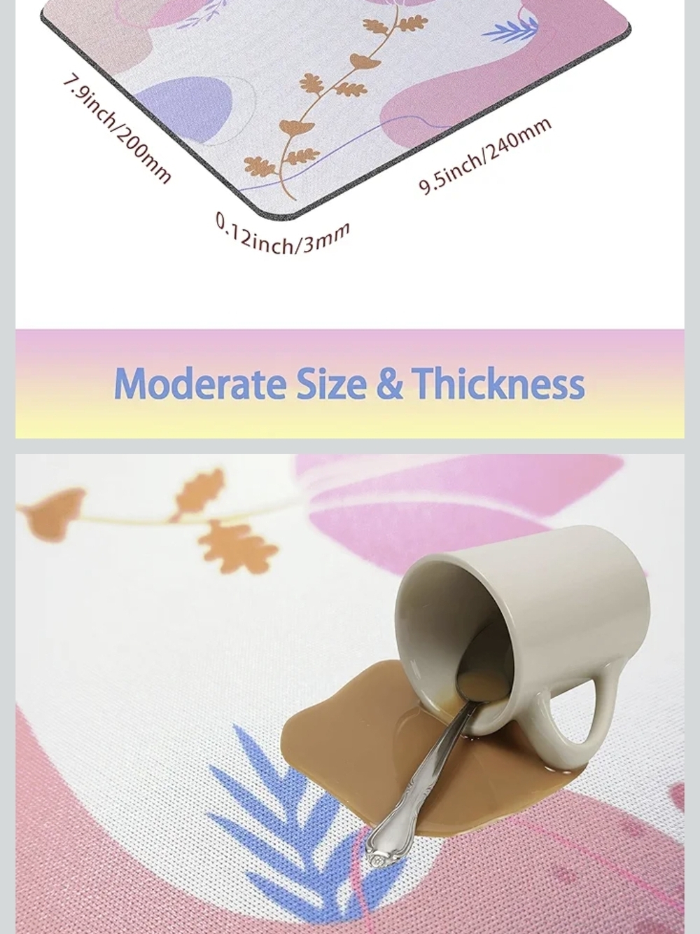 Floral Pastel Placemat Set - Pink & Lavender 2x $10 - Picture 3 of 4